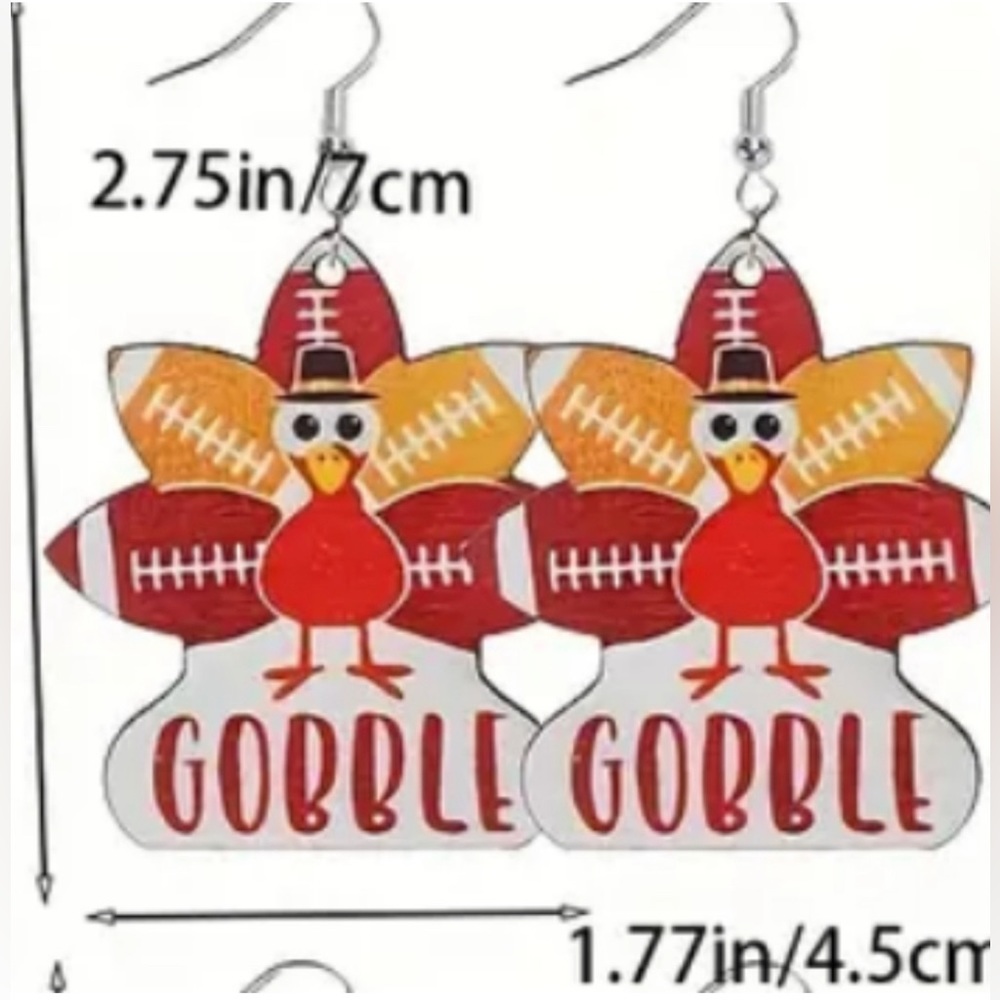 🇺🇸Thanksgiving Earrings 🍂🏈🦃 - Picture 3 of 3